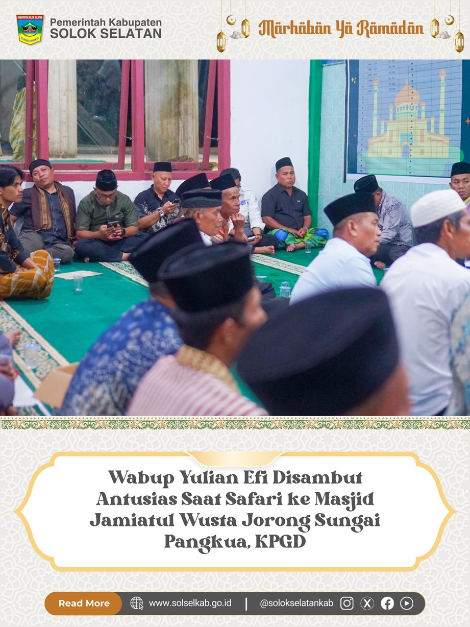 Wabup Yulian Efi Disambut Antusias Saat Safari ke Masjid Jamiatul Wusta Jorong Sungai Pangkua, KPGD